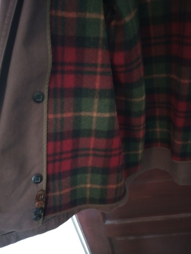 Vintage LL Bean Coat Cotton Wool Blanket Lined Barn Chore Corduroy Collar - Lg - Picture 6 of 14