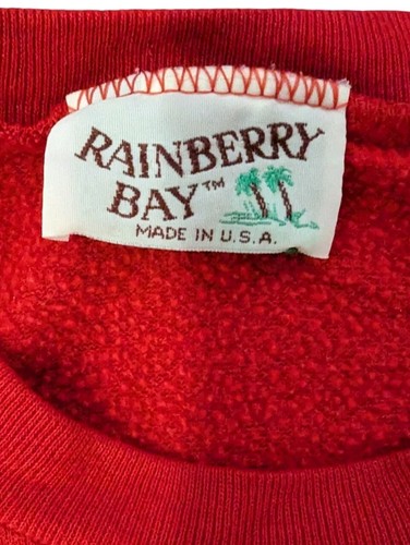 Women's Vintage Rainberry Bay Red Puffy Penguin Glow In Dark Sweatshirt Sz XL - Picture 4 of 10