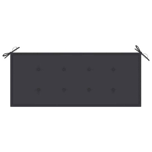 vidaXL Stacking Garden Bench with Cushion 128.5 cm Solid Teak Wood - Picture 5 of 9