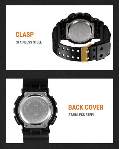 SKMEI Mens Watch Army Military Alarm Analog Digital Waterproof Sport Wrist Watch - Picture 7 of 16