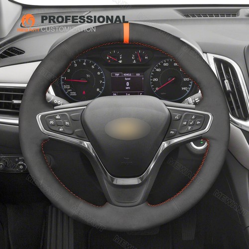 Funda de volante de gamuza cosida a mano MEWANT Custom para Chevrolet Malibu Equinox - Imagen 4 de 10