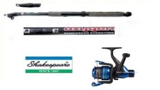 Shakespeare Fishing Reel & Telescopic Oxygen Carbon Tele Travel Fishing Rod