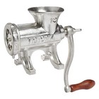 Victoria Cast Iron Meat Grinder with a Table Fixed Mount Manual Sausage Grind...