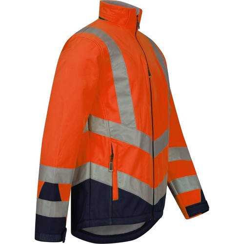 Warnschutz Softshelljacke Warnschutzjacke gelb orange Arbeitsjacke Safetytex - Bild 10 von 17