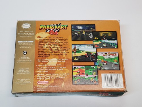 Mario Kart 64 Player's Choice USA-1 N64 Nintendo 64 Box & Manual Only *** - Picture 20 of 24