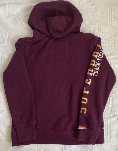 Superdry Japón Talla US10 Púrpura Oro Rosa Sudadera con Capucha Pullover Atletismo - Imagen 2 de 8