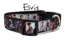 Elvis dog collar handmade adjustable buckle collar 1" or 5/8" wide or leash