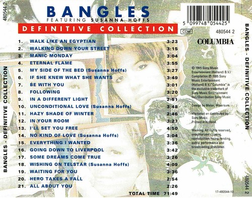 (CD) The Bangles + Susanna Hoffs - Definitive Collection - Manic Monday, u.a. - Bild 2 von 2