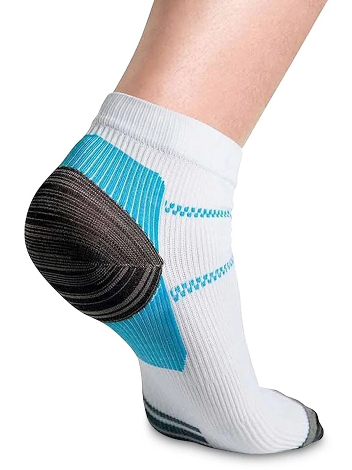 Short Elastic Breathable Plantar Fasciitis Compression Sock Absorbent Foot Relie - Image 3 of 4