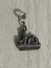 Vtg B&B Silver 800 Leichtenstein Europe Castle Bracelet Charm 0.75"