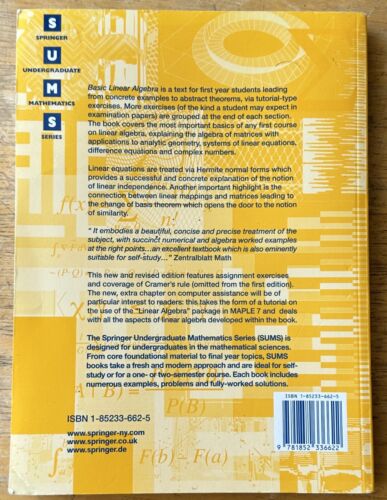 Basic Linear Algebra by T.S. Blyth, E.F. Robertson (Paperback, 2002) - Bild 2 von 2