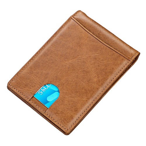 Carteras delgadas para hombres con clip para dinero billetera plegable portatarjetas RFID billeteras para hombres - Imagen 12 de 25