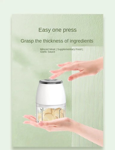 Grinder Garlic Machine Kitchen Multifunction Cooking Electric Small Meat Grinder - Picture 12 of 17