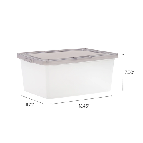 17 Qt. Plastic Storage Bins with Lids, Clear, Stackable Totes, Containers 8Pk - Picture 6 of 12