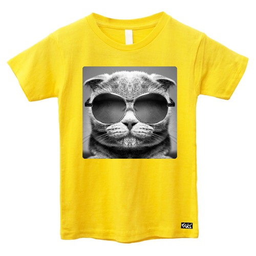 EAKS® Kinder Jungen Fun T-Shirt "Katze mit Sonnenbrille" Katzenmotiv Funshirt - Bild 18 von 23