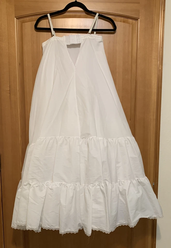 Vestido de Novia Enagua Slip Feliz Mode’s Modelo Nupcial Pequeño Blanco 2 Capas Malla Foto 2 de 4