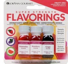 LorAnn Gourmet Super Strength Flavorings Fruity Mix 3 Pack New Unopened