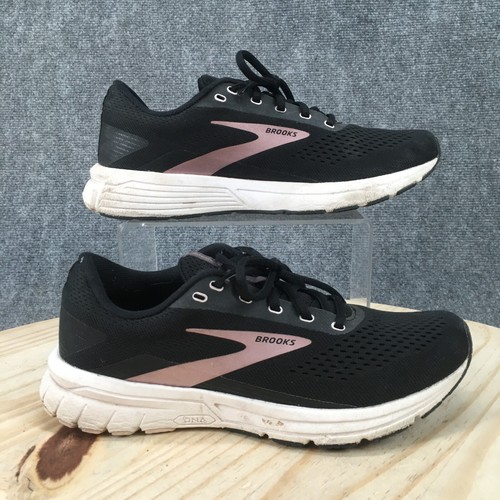 Brooks Shoes Womens 8.5 Signal 3 Running Sneakers Lace Up Low Top Black Fabric