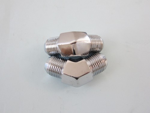 Kit de ajuste de codo Lowrider Hydraulics #8 a #8 45 grados, cromo, 2 piezas - Imagen 2 de 4