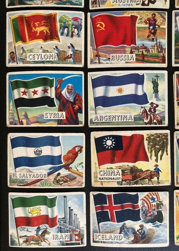 1956 Topps Flags of the World 36 Karten Lot - Bild 2 von 6