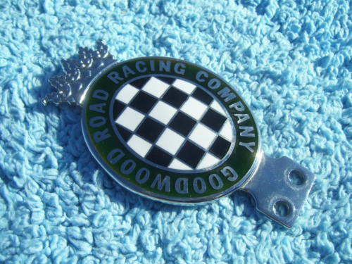 CLASSIC 1990s GOODWOOD ROAD RACING COMPANY CAR BADGE~VINTAGE AUTO RACE CLUB RARE - Picture 2 of 4