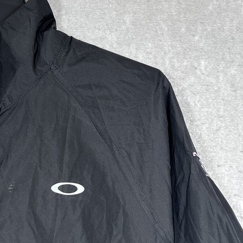 Oakley Jacket Womens Large Black Full Zip Up Windbreaker Golf Mock Neck Running - Picture 3 of 12