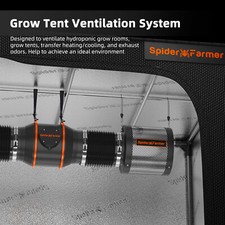 Spider Farmer 4"6" Inline Fan Air Carbon Filter Kit with RJ12 Port for Grow Tent