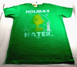 Grinch-Holiday-Hater-T-Shirt-Dr-Seuss-Graphic-Tee-Seussville-Sz-Medium-Christmas