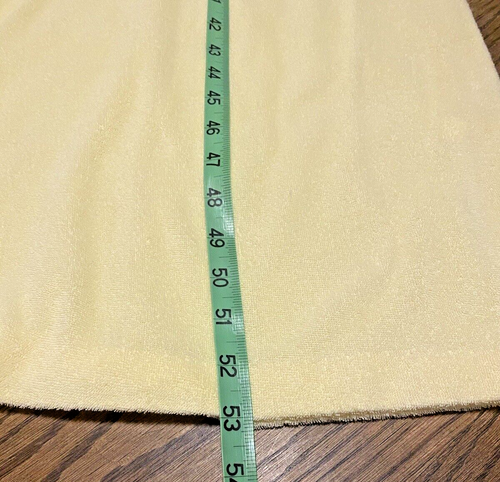 Vintage JC Penney Robe Women's Sz. Small Yellow Terry Smocked 1/2 Zip - Picture 7 of 7