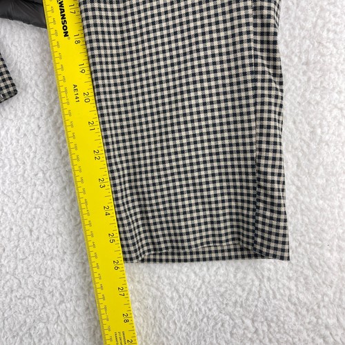 J. Jill Black Gingham Cropped Straight Pants Womens Mid-Rise Casual Size 6 - Picture 10 of 17