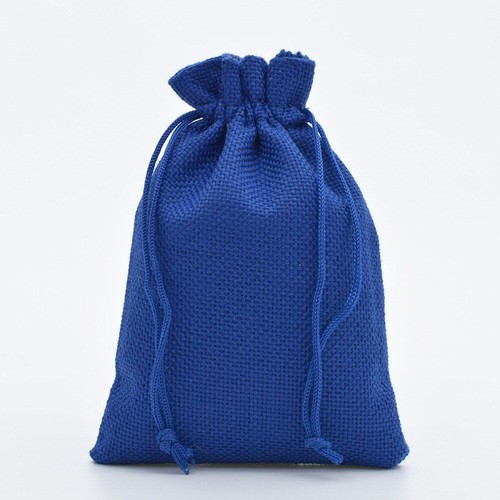 50pcs 7x9 - 15x20cm Jute Bag Drawstring Pouch Cotton Linen - Gift Packaging Bags - Foto 32 di 39