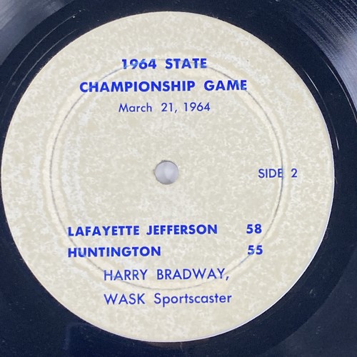 1964 Indiana High School Basketball State Championship WASK Radio Broadcast 12" - Foto 3 di 4