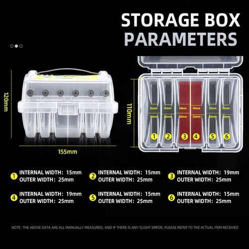 Scatola Attrezzi Pesca 6 Scomparti Linea Portaoggetti Doppio Lato Pesca Merci - Foto 4 di 9
