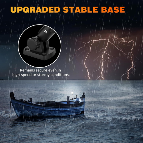 12 Zoll Ankerleuchte Heckleuchten für Boote LED wasserdicht IP67, weiß faltbar do - Bild 7 von 12