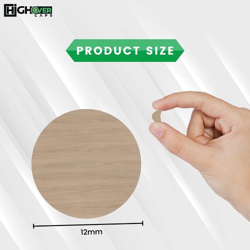 Self Adhesive Screw Hole Cover Caps, Oak Style, 700 Pieces/5 Sheets, 12mm - Picture 206 of 316