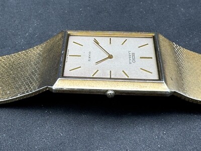 Vintage Seiko Lassale Gold Tone Ultra Thin Men's Watch, 6730 Vintage Seiko Lassale Gold Tone Ultra Thin Men's Watch, 6730