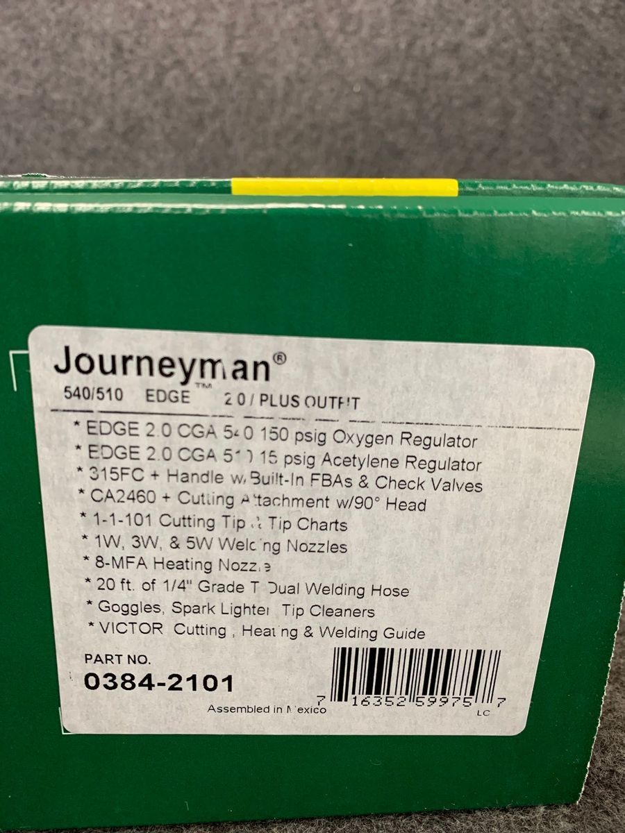 VICTOR 03842101 Journeyman Edge 2.0 540/510, 90° Plus Outfit