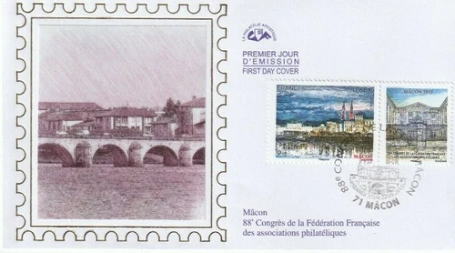 FDC 2015_Envel. 1st day_fdc_silk_Mâcon_88th congress of the FFAP (4956).