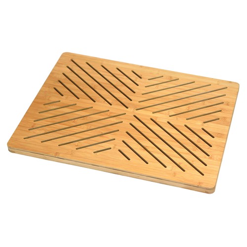Bamboo Floor and Bath Mat with Non-Slip Rubber Backings for Bathroom