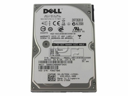 Genuine Dell 300GB SAS 2.5" 10K 10000rpm 6Gbps HDD SFF Ultrastar 0B24191 caddy - Bild 3 von 7