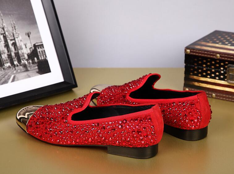 Uomo Rivet Rhinestones Pointed Dress Toe Pelle Fashion Forma Dress Pointed Business Shoes 47ba98 Uomo Rivet Rhinestones Pointed Dress Toe Pelle Fashion Forma Dress Pointed Business Shoes 47ba98