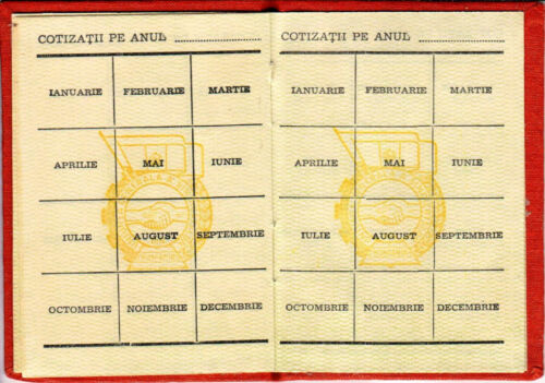 Rumänien, 1981, Gewerkschaften Gewerkschaft Mitgliedskarte RSR - Bild 10 von 13