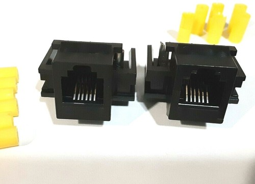 45 piezas Conector de teléfono Keystone RJ25 - 6 cables Crimp montaje de panel RA 554171-3 - Imagen 4 de 6