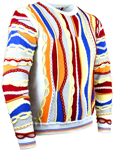 Original Paolo Deluxe® crew neck sweater model "Costa" with wrap-around pattern - Picture 2 of 5