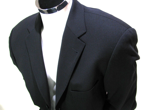 Hugo Boss Mens Blazer 40L Blue Wool Slim Sport Coat Ventless 3btn Suit Jacket - Picture 2 of 15
