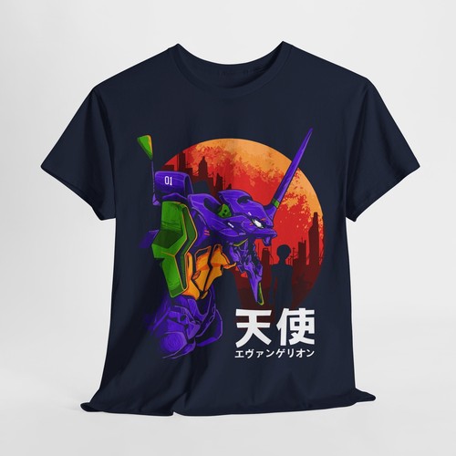 Neon Genesis Evangelion Shirt EVA Unit 01 Japanese Anime Manga T-Shirt Tee Otaku - Picture 9 of 32