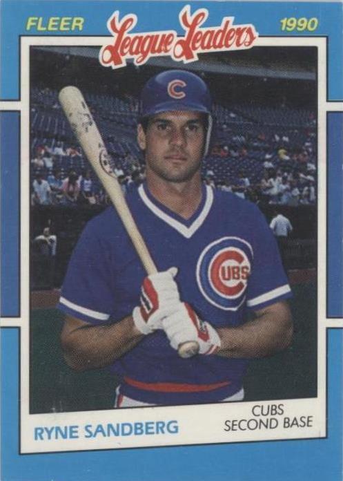 1990 Fleer Baseball's League Leaders - Ryne Sandberg #33 - 1 of 1