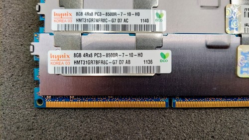 LOT OF 14 Hynix 8GB 4Rx8 PC3-8500R-7-10-H0 HMT31GR7BFR8C-G7 - Picture 3 of 3