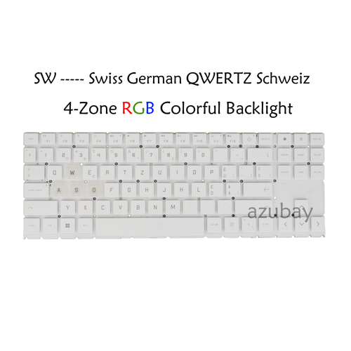 Teclado para computadora portátil para HP Omen Transcend 16-U0000 NSK-XZLBC RGB colorida luz de fondo - Imagen 4 de 5