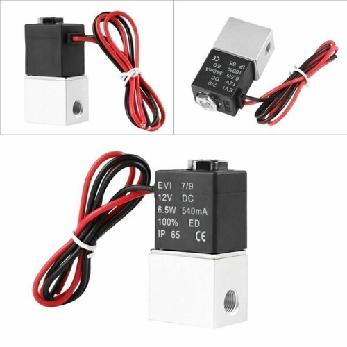 DC 12V Pneumatik Magnetventil Elektro Ventil 1/8" 2 - Wege für Wasser Luft DE